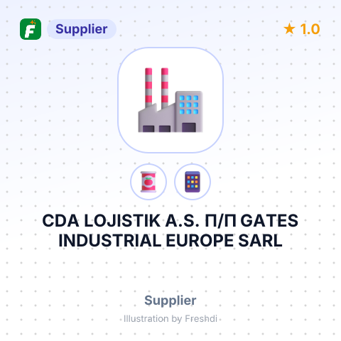 CDA LOJISTIK A.S. П/П GATES INDUSTRIAL EUROPE SARL – summary card, no photo uploaded yet