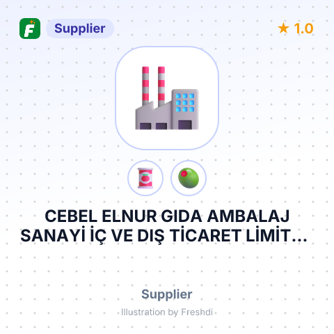 CEBEL ELNUR GIDA AMBALAJ SANAYİ İÇ VE DIŞ TİCARET LİMİTED ŞİRKETİ – summary card, no photo uploaded yet