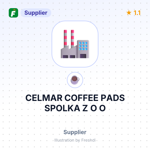 CELMAR COFFEE PADS SPOLKA Z O O – summary card, no photo uploaded yet