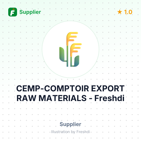 CEMP-COMPTOIR EXPORT RAW MATERIALS – summary card, no photo uploaded yet