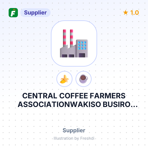 CENTRAL COFFEE FARMERS ASSOCIATIONWAKISO BUSIRO EAST KYENGERA TOWNBULWANYI BULWANYINA6255 KAMPALA – summary card, no photo uploaded yet