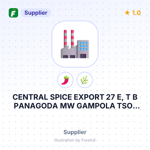 CENTRAL SPICE EXPORT 27 E, T B PANAGODA MW GAMPOLA TSO- RMU REG DDC RMU ORDER – summary card, no photo uploaded yet