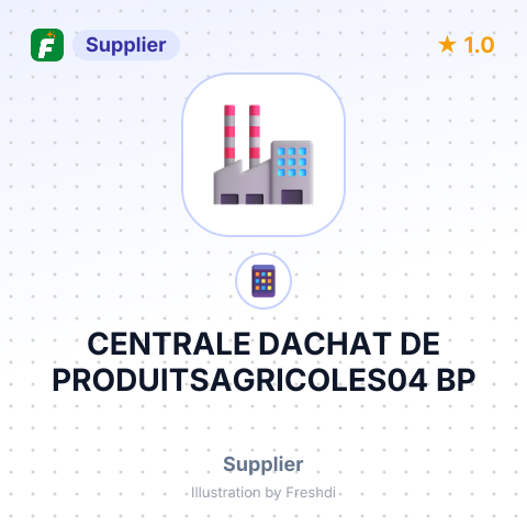 CENTRALE DACHAT DE PRODUITSAGRICOLES04 BP – summary card, no photo uploaded yet