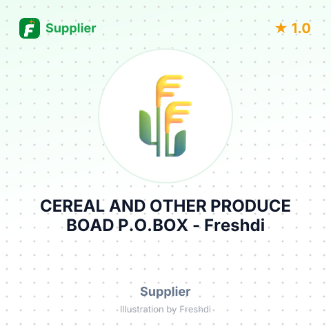 CEREAL AND OTHER PRODUCE BOAD P.O.BOX – summary card, no photo uploaded yet