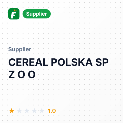 CEREAL POLSKA SP Z O O – summary card, no photo uploaded yet