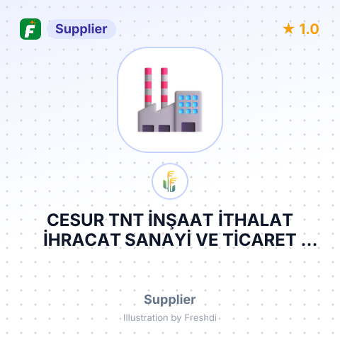 CESUR TNT İNŞAAT İTHALAT İHRACAT SANAYİ VE TİCARET LİMİTED ŞİRKETİ – summary card, no photo uploaded yet