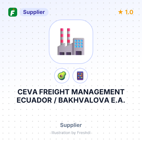 CEVA FREIGHT MANAGEMENT ECUADOR / BAKHVALOVA E.A. – summary card, no photo uploaded yet
