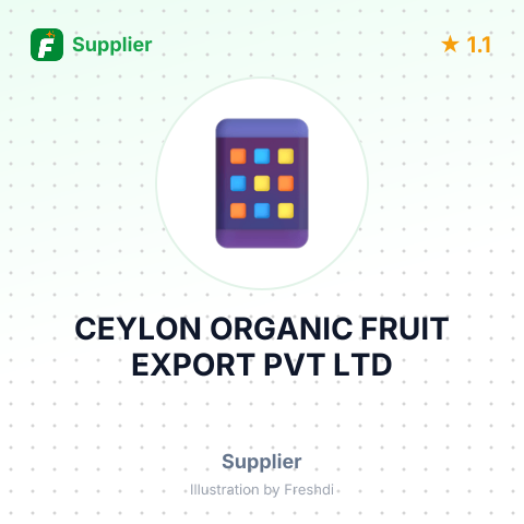 CEYLON ORGANIC FRUIT EXPORT PVT LTD – summary card, no photo uploaded yet