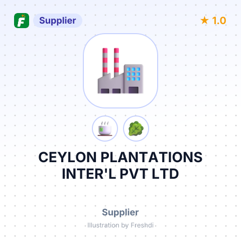 CEYLON PLANTATIONS INTER'L PVT LTD – summary card, no photo uploaded yet