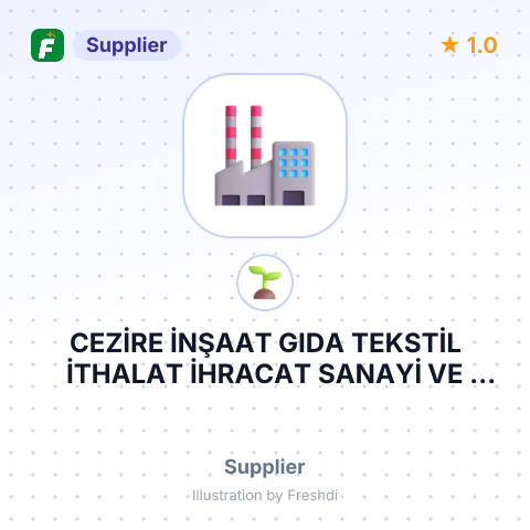 CEZİRE İNŞAAT GIDA TEKSTİL İTHALAT İHRACAT SANAYİ VE TİCARET L İMİTED ŞİRKETİ – summary card, no photo uploaded yet
