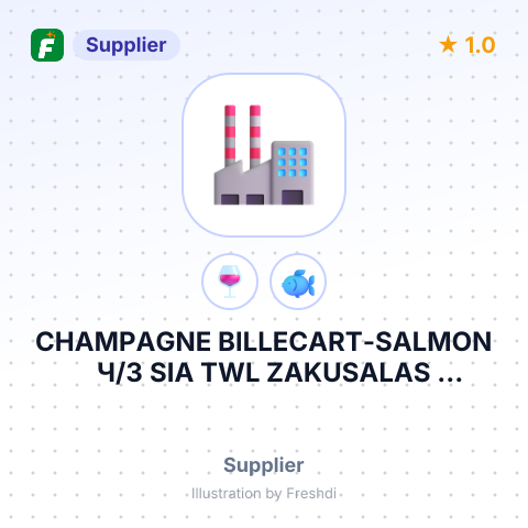 CHAMPAGNE BILLECART-SALMON Ч/З SIA TWL ZAKUSALAS KRASTMALA 33, RIGA, LATVIA – summary card, no photo uploaded yet