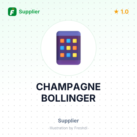 CHAMPAGNE BOLLINGER – summary card, no photo uploaded yet