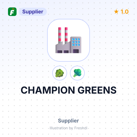 CHAMPION GREENS – summary card, no photo uploaded yet