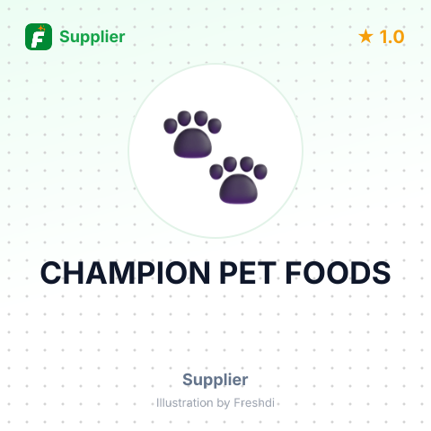 CHAMPION PET FOODS – summary card, no photo uploaded yet