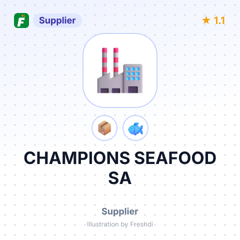 CHAMPIONS SEAFOOD SA – summary card, no photo uploaded yet