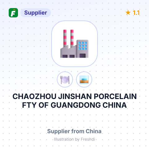 CHAOZHOU JINSHAN PORCELAIN FTY OF GUANGDONG CHINA – summary card, no photo uploaded yet