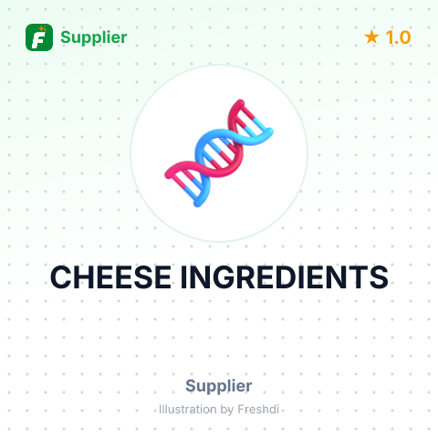 CHEESE INGREDIENTS – summary card, no photo uploaded yet
