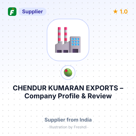 CHENDUR KUMARAN EXPORTS – summary card, no photo uploaded yet