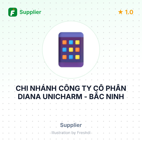 CHI NHÁNH CÔNG TY CỔ PHẦN DIANA UNICHARM - BẮC NINH – summary card, no photo uploaded yet