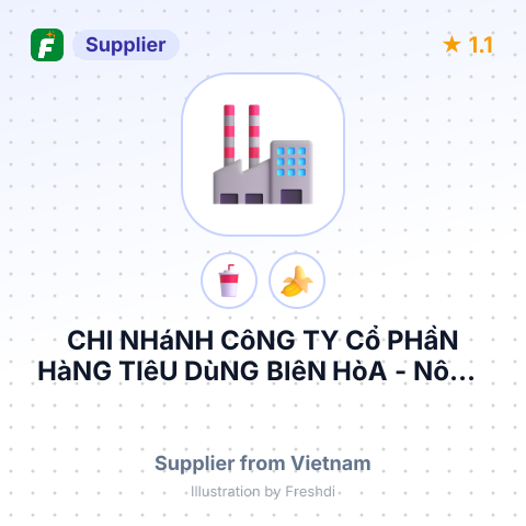CHI NHáNH CôNG TY Cổ PHầN HàNG TIêU DùNG BIêN HòA - NôNG TRườNG BIêN HòA - THàNH LONG – summary card, no photo uploaded yet