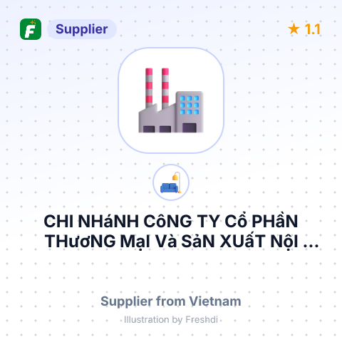 CHI NHáNH CôNG TY Cổ PHầN THươNG MạI Và SảN XUấT NộI THấT THE ONE BìNH DươNG – summary card, no photo uploaded yet