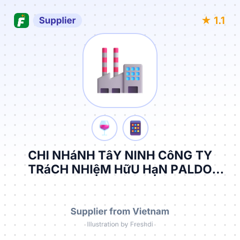 CHI NHáNH TâY NINH CôNG TY TRáCH NHIệM HữU HạN PALDO VINA – summary card, no photo uploaded yet