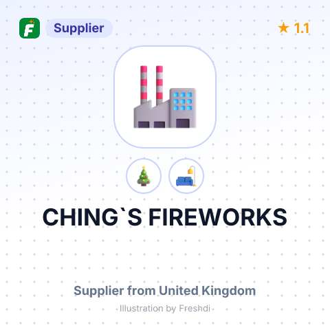 CHING`S FIREWORKS – summary card, no photo uploaded yet