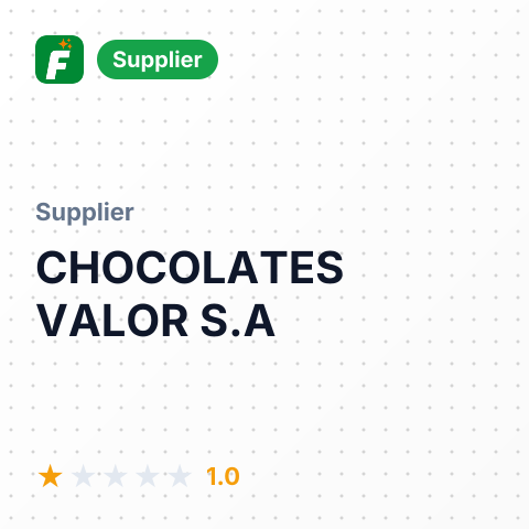 CHOCOLATES VALOR S.A – summary card, no photo uploaded yet