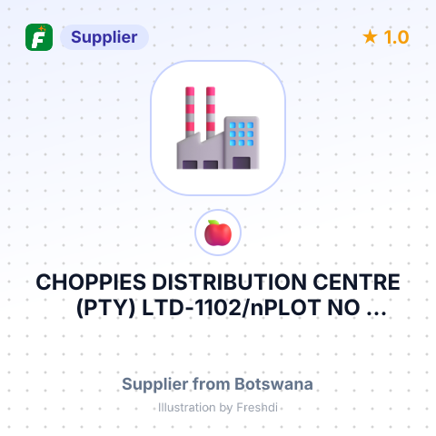 CHOPPIES DISTRIBUTION CENTRE (PTY) LTD-1102/nPLOT NO 880,UNIT 7 & 8/nINTERNAT – summary card, no photo uploaded yet