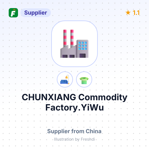 CHUNXIANG Commodity Factory.YiWu – summary card, no photo uploaded yet