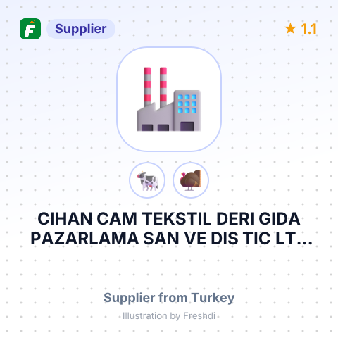 CIHAN CAM TEKSTIL DERI GIDA PAZARLAMA SAN VE DIS TIC LTD STI – summary card, no photo uploaded yet