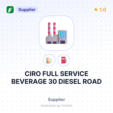 CIRO FULL SERVICE BEVERAGE 30 DIESEL ROAD – summary card, no photo uploaded yet