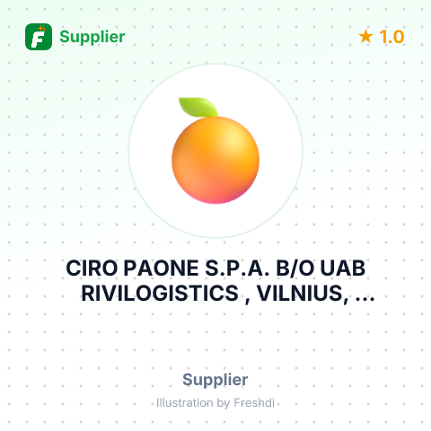 CIRO PAONE S.P.A. В/О UAB RIVILOGISTICS , VILNIUS, LITHUANIA – summary card, no photo uploaded yet