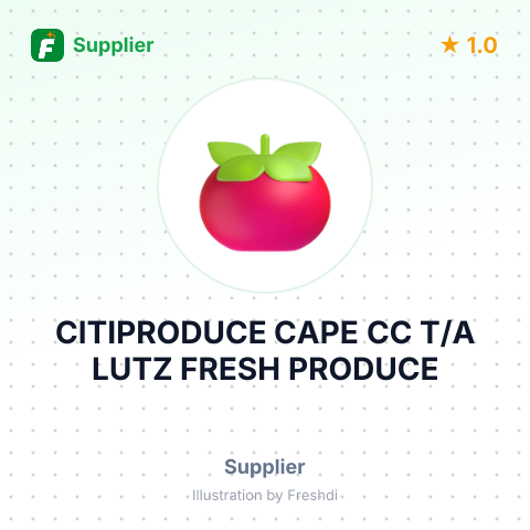 CITIPRODUCE CAPE CC T/A LUTZ FRESH PRODUCE – summary card, no photo uploaded yet
