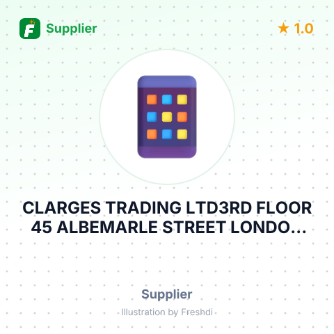CLARGES TRADING LTD3RD FLOOR 45 ALBEMARLE STREET LONDON W1S 4JL UNITED KINGDOM – summary card, no photo uploaded yet