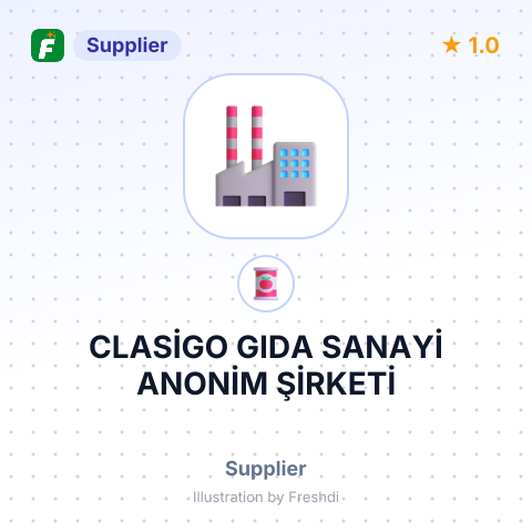CLASİGO GIDA SANAYİ ANONİM ŞİRKETİ – summary card, no photo uploaded yet