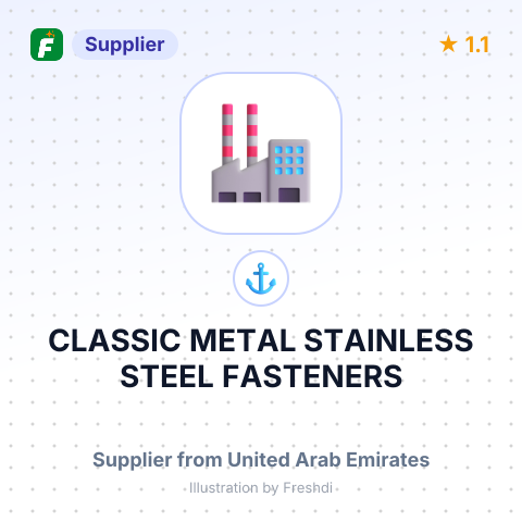 CLASSIC METAL STAINLESS STEEL FASTENERS – summary card, no photo uploaded yet