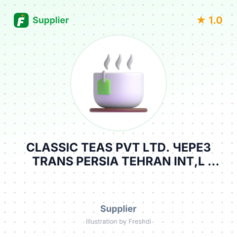 CLASSIC TEAS PVT LTD. ЧЕРЕЗ TRANS PERSIA TEHRAN INT,L TRANSPORT CO. LTD – summary card, no photo uploaded yet