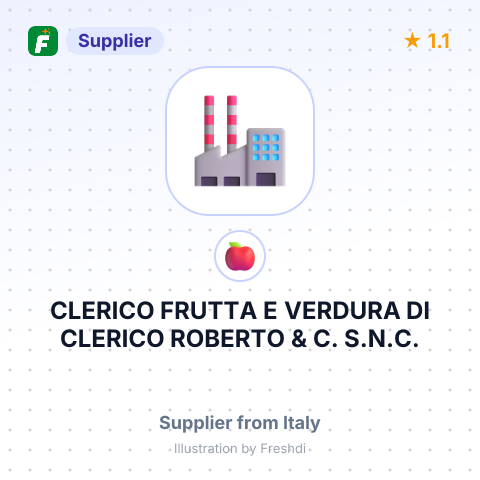 CLERICO FRUTTA E VERDURA DI CLERICO ROBERTO & C. S.N.C. – summary card, no photo uploaded yet