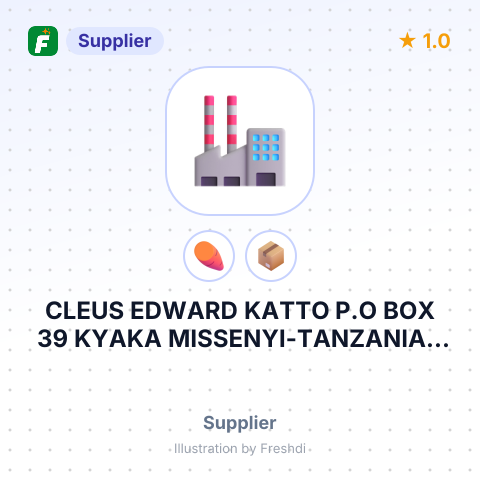 CLEUS EDWARD KATTO P.O BOX 39 KYAKA MISSENYI-TANZANIA – summary card, no photo uploaded yet