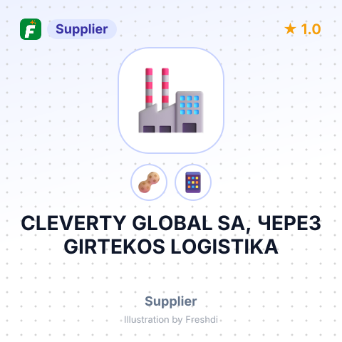 CLEVERTY GLOBAL SA, ЧЕРЕЗ GIRTEKOS LOGISTIKA – summary card, no photo uploaded yet