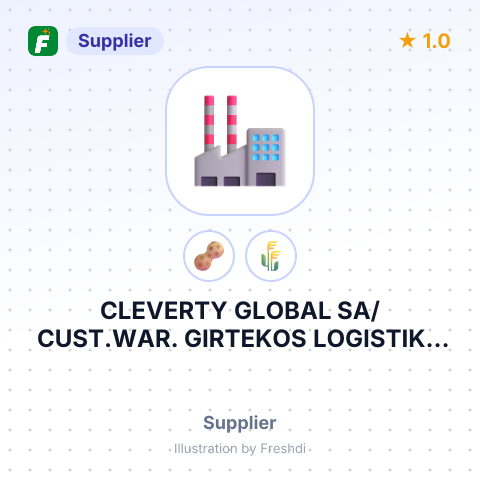 CLEVERTY GLOBAL SA/ CUST.WAR. GIRTEKOS LOGISTIKA OLAINES PAG., RIGAS PAJ. LATVIA – summary card, no photo uploaded yet