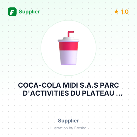 COCA-COLA MIDI S.A.S PARC D'ACTIVITIES DU PLATEAU AVENUE DE BERLIN – summary card, no photo uploaded yet