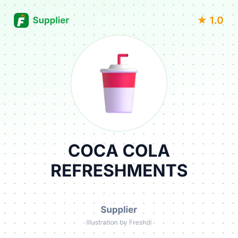 COCA COLA REFRESHMENTS – summary card, no photo uploaded yet