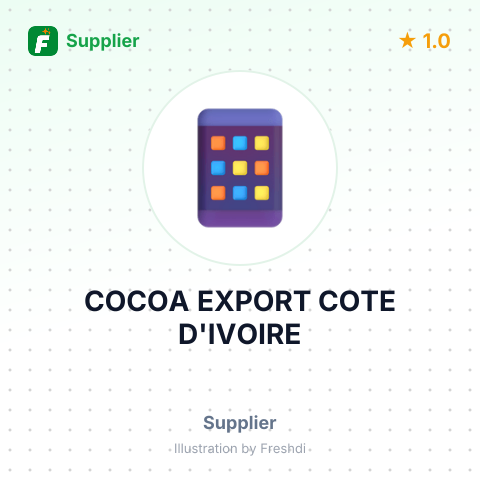 COCOA EXPORT COTE D'IVOIRE – summary card, no photo uploaded yet