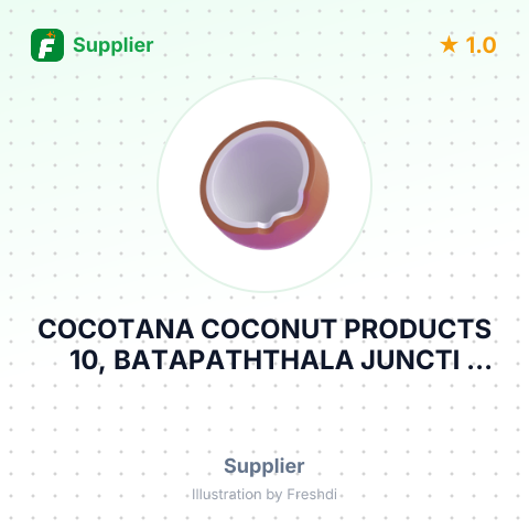 COCOTANA COCONUT PRODUCTS 10, BATAPATHTHALA JUNCTI KATANA – summary card, no photo uploaded yet