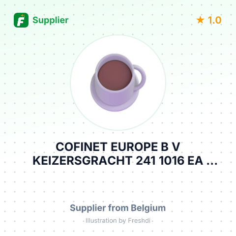 COFINET EUROPE B V KEIZERSGRACHT 241 1016 EA AMSTERDAM THE NETHERLANDS – summary card, no photo uploaded yet