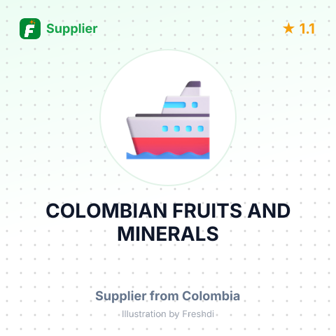 COLOMBIAN FRUITS AND MINERALS – summary card, no photo uploaded yet