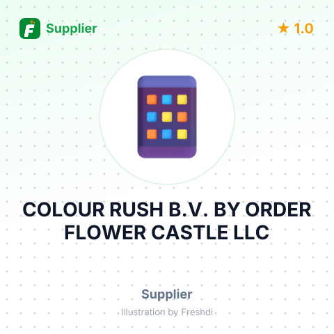 COLOUR RUSH B.V. BY ORDER FLOWER CASTLE LLC – summary card, no photo uploaded yet