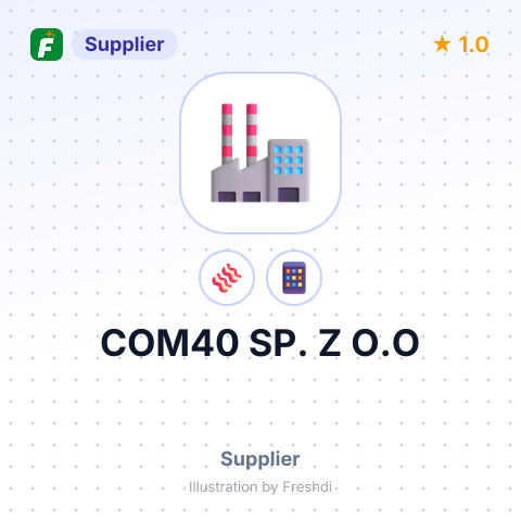 COM40 SP. Z O.O – summary card, no photo uploaded yet